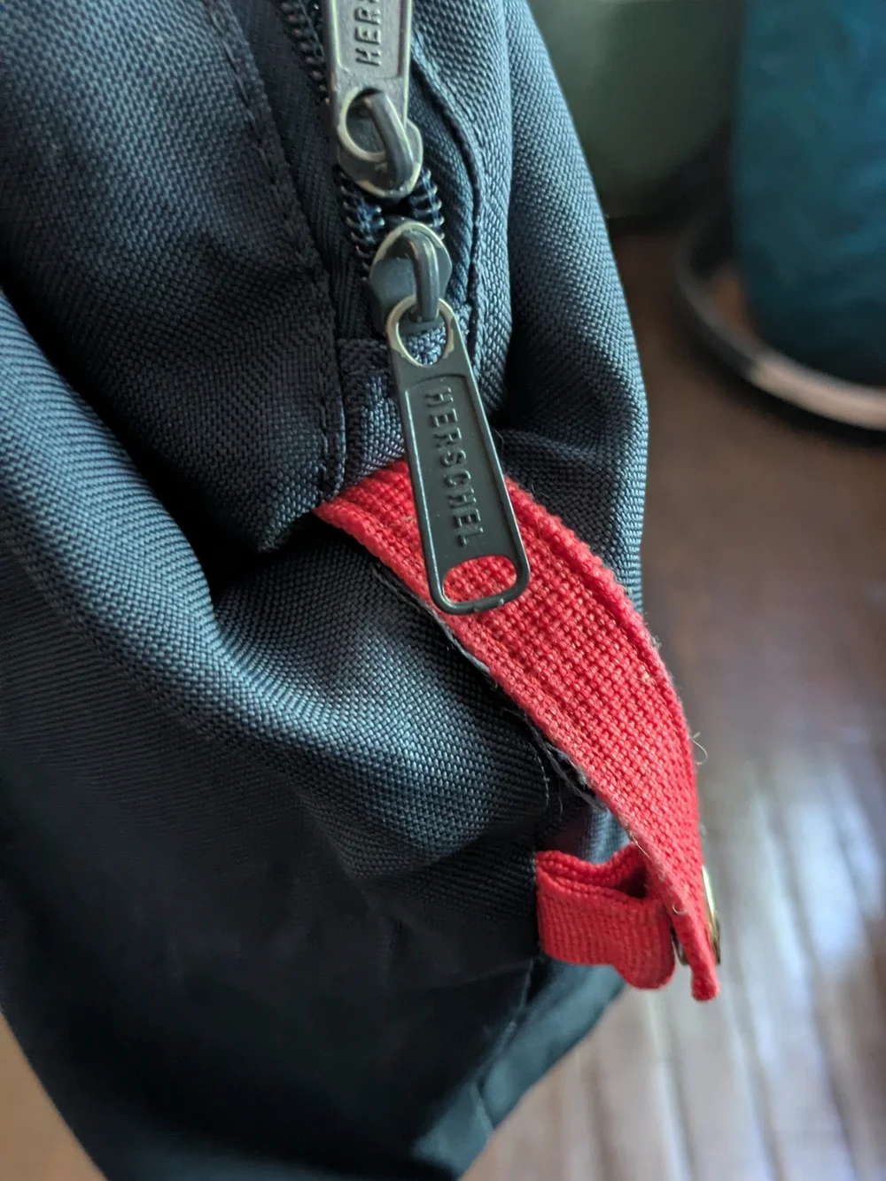 Herschel Supply Company Black Weekend Tote with Red Straps